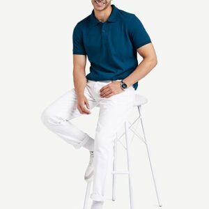 Amazon Brand - Symbol Men's Cotton Rich Solid Polo Tshirt | Collar Tshirts | Half Sleeves | Plain-Regular Fit (Available in Plus Sizes)